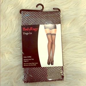 NWT Thigh High Lace Top Fishnet Leggings